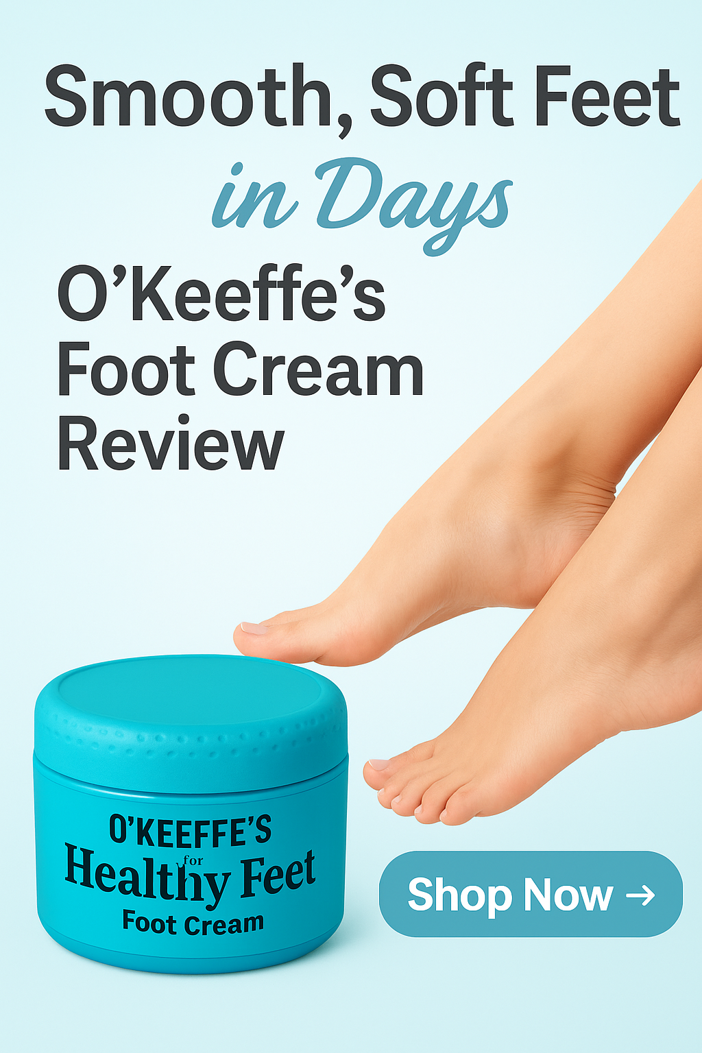 O’Keeffe’s for Healthy Feet Foot Cream – 3.2 oz jar for repairing cracked heels and dry feet
